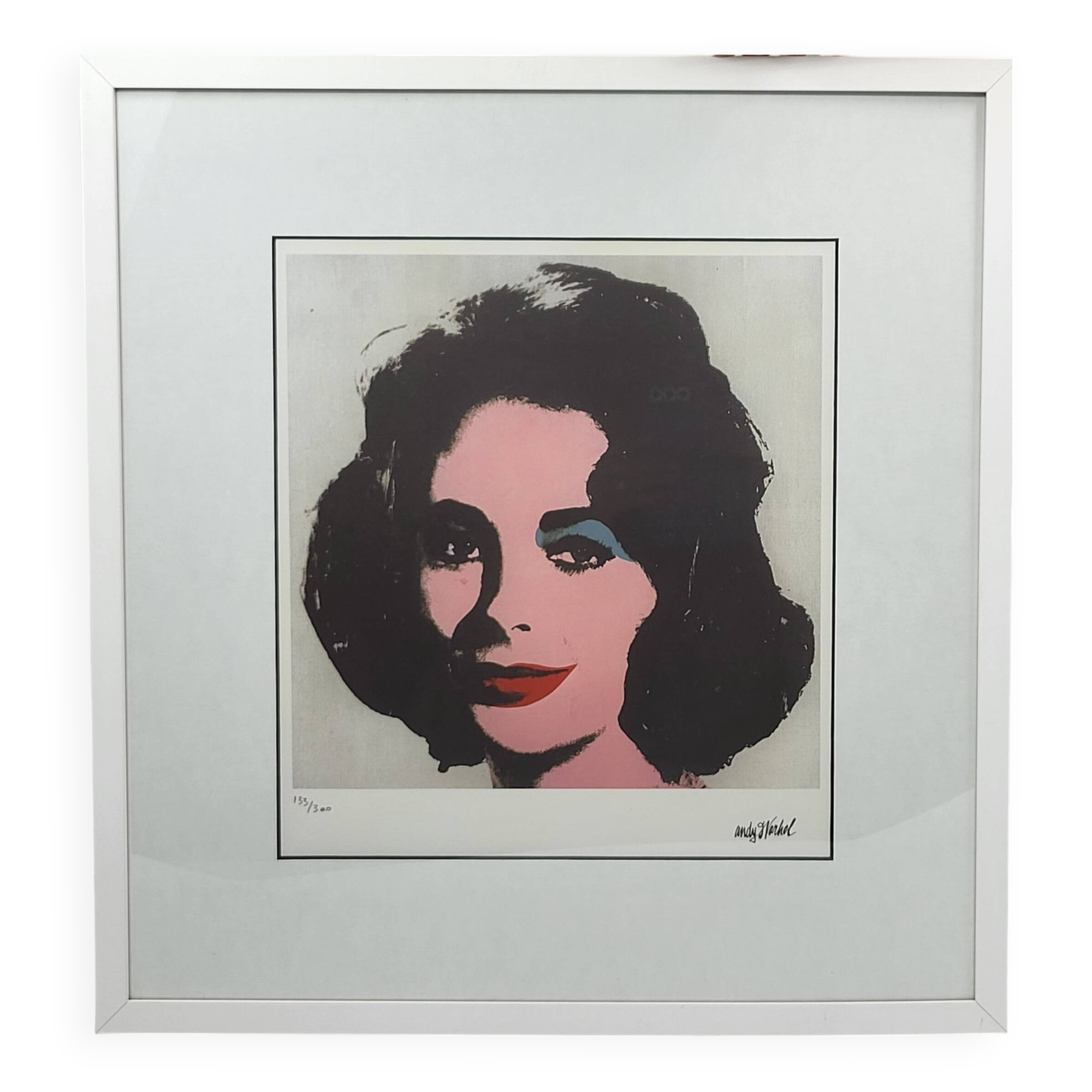 Lithographie offset Andy Warhol, Elizabeth Taylor Série limitée 133/300