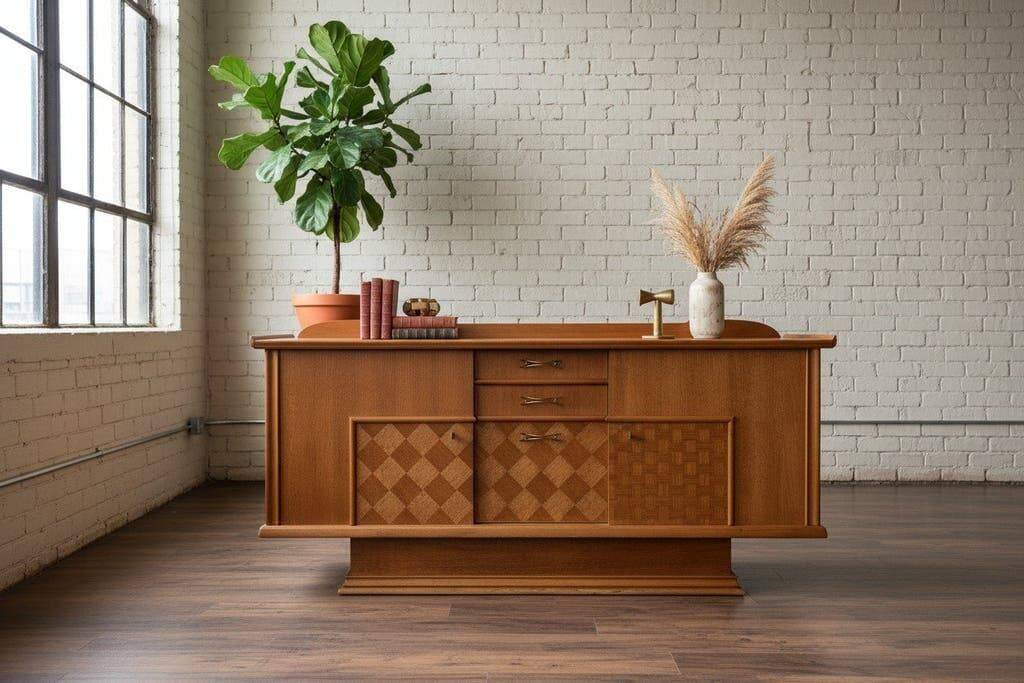 Vintage wooden sideboard in Art Deco style