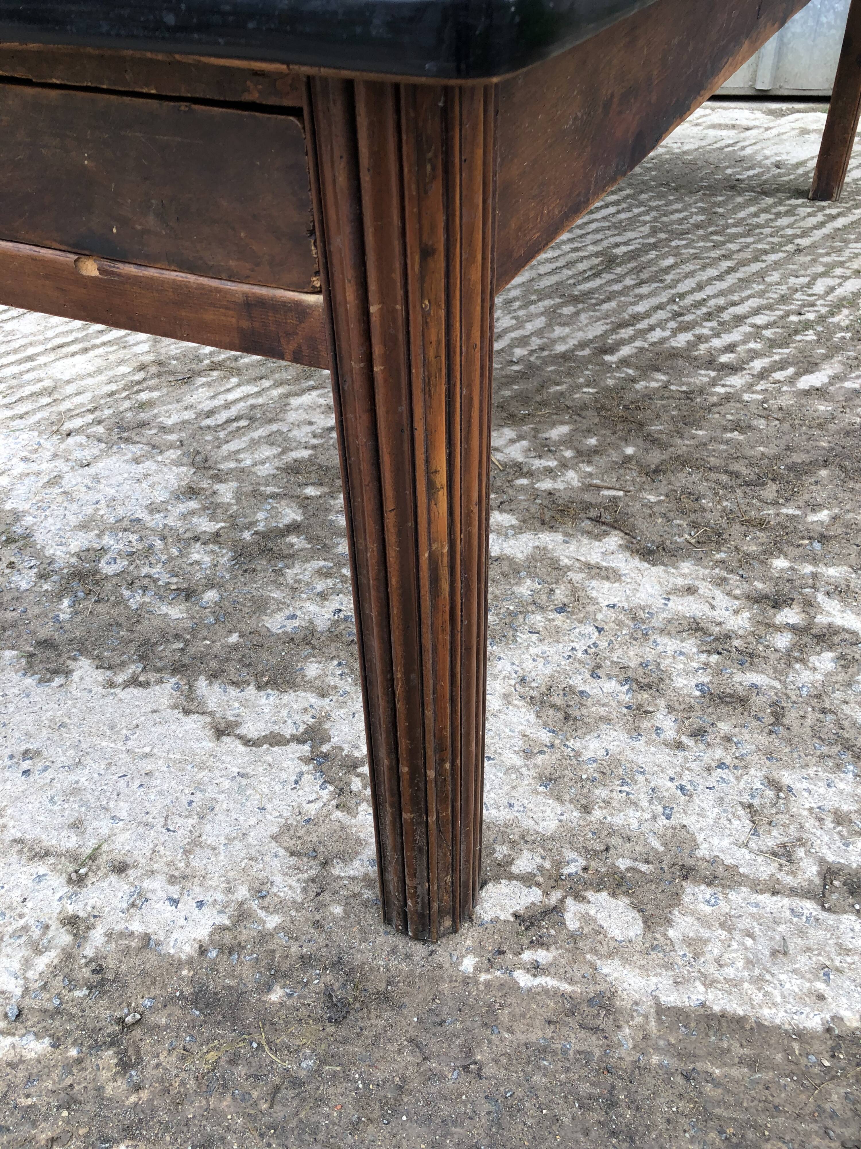 Vintage farm table from the reconstruction period in fir.