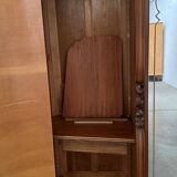 Art Deco style walnut mirrored wardrobe