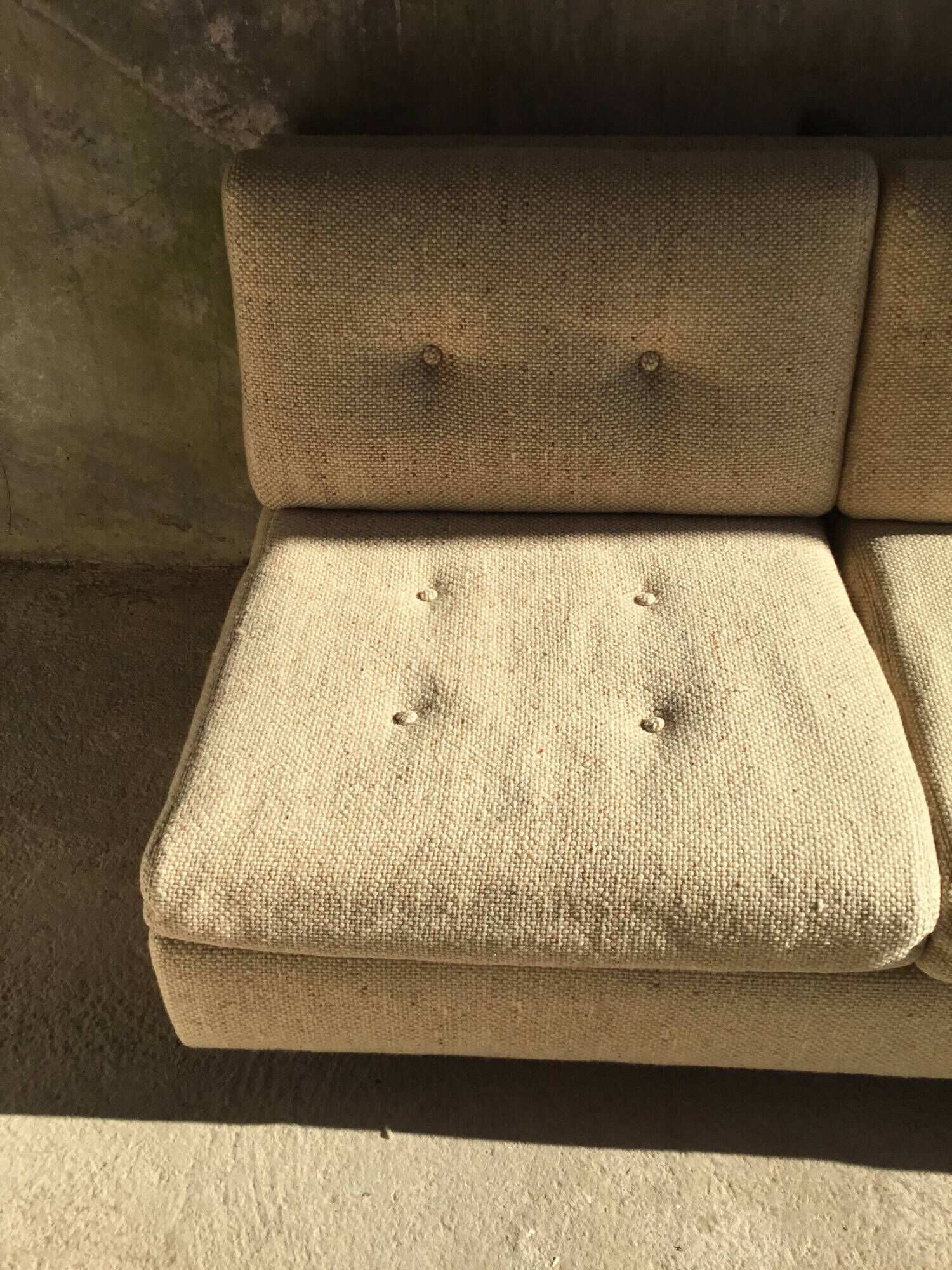 Three-seater canapé in mottled wool by Eddie Harlis - International Furniture