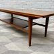Vintage teak coffee table with shelf