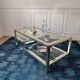 Vintage gold and silver coffee table