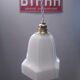 Abat jour tulipe suspension baladeuse en verre opaline Art déco 1930 TBE Ø 9.8 cm