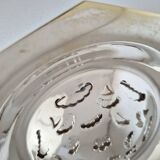 Antique butter dish in the Coquillor style, made of silver-plated metal.