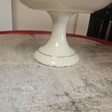 Beige/white porcelain compote from Royal Eelag with a rose pattern.