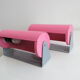 Duo d'appliques roses vintage Ikea