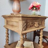 Old solid oak console Louis XIII style
