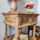 Old solid oak console Louis XIII style