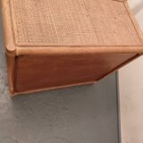 Small Roche Bobois rattan sideboard with two doors