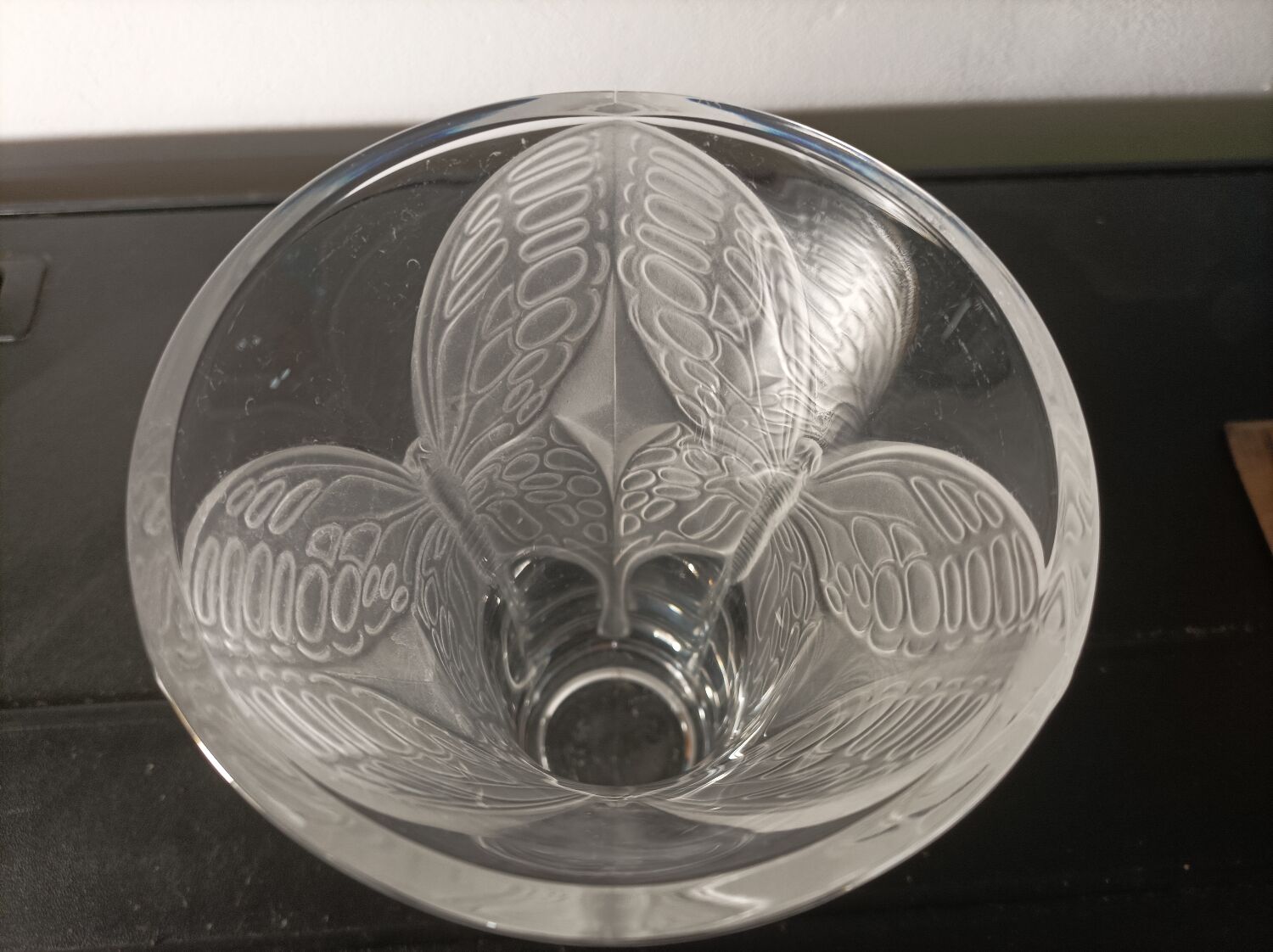 Crystal butterfly vase D Arques