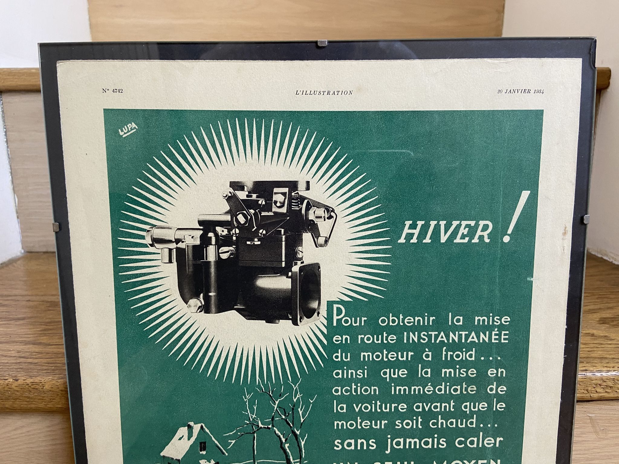 Affiche publicitaire Solex 20 janvier 1934