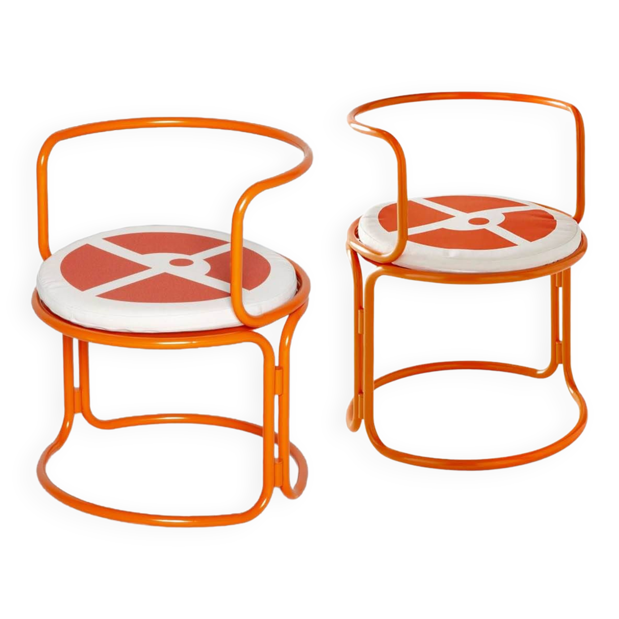Pair of Gae Aulenti armchairs for Prisunic
