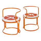 Pair of Gae Aulenti armchairs for Prisunic