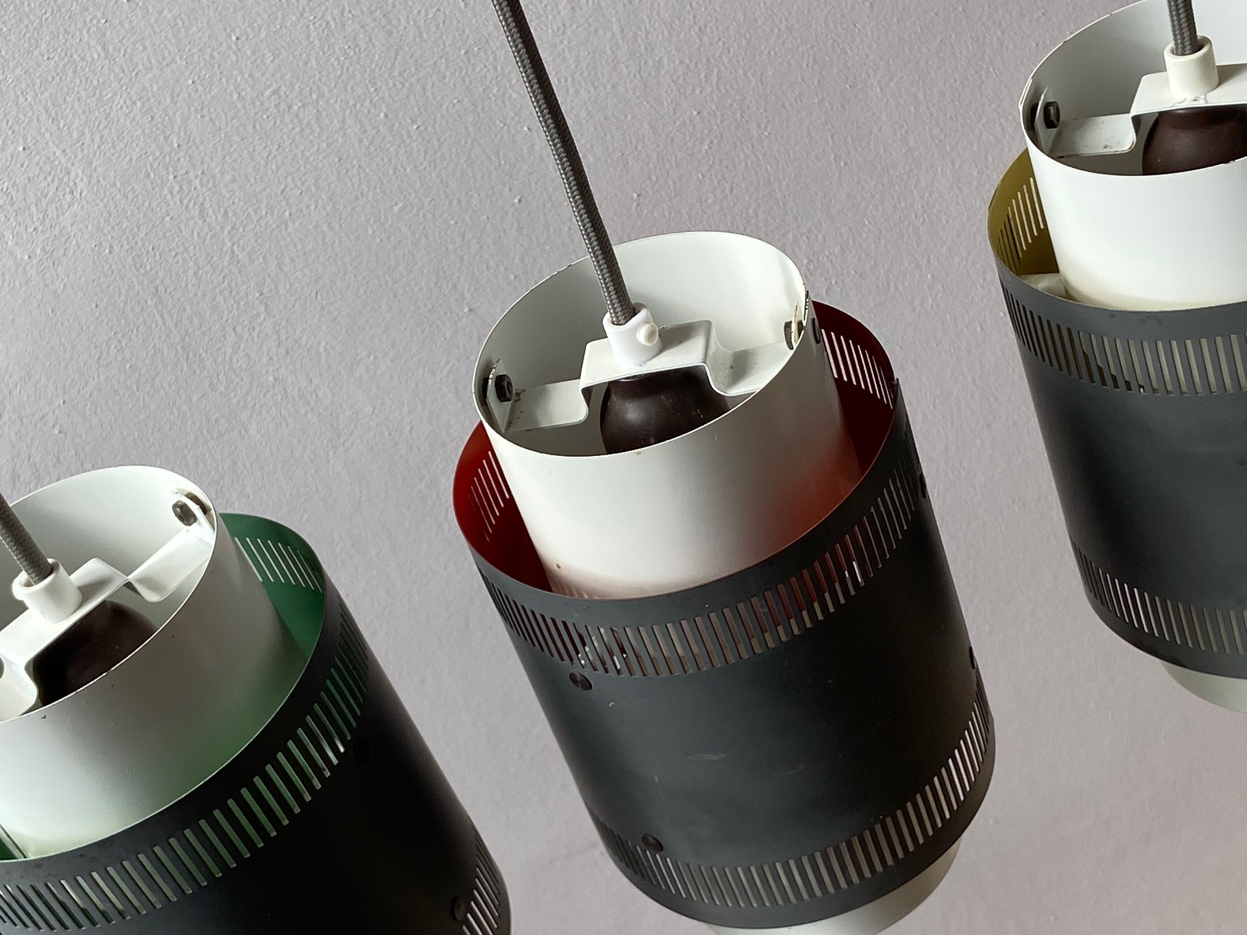 Lot de 3 suspensions, années 1960 Made in Denmark