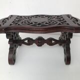 Vintage carved wooden footrest