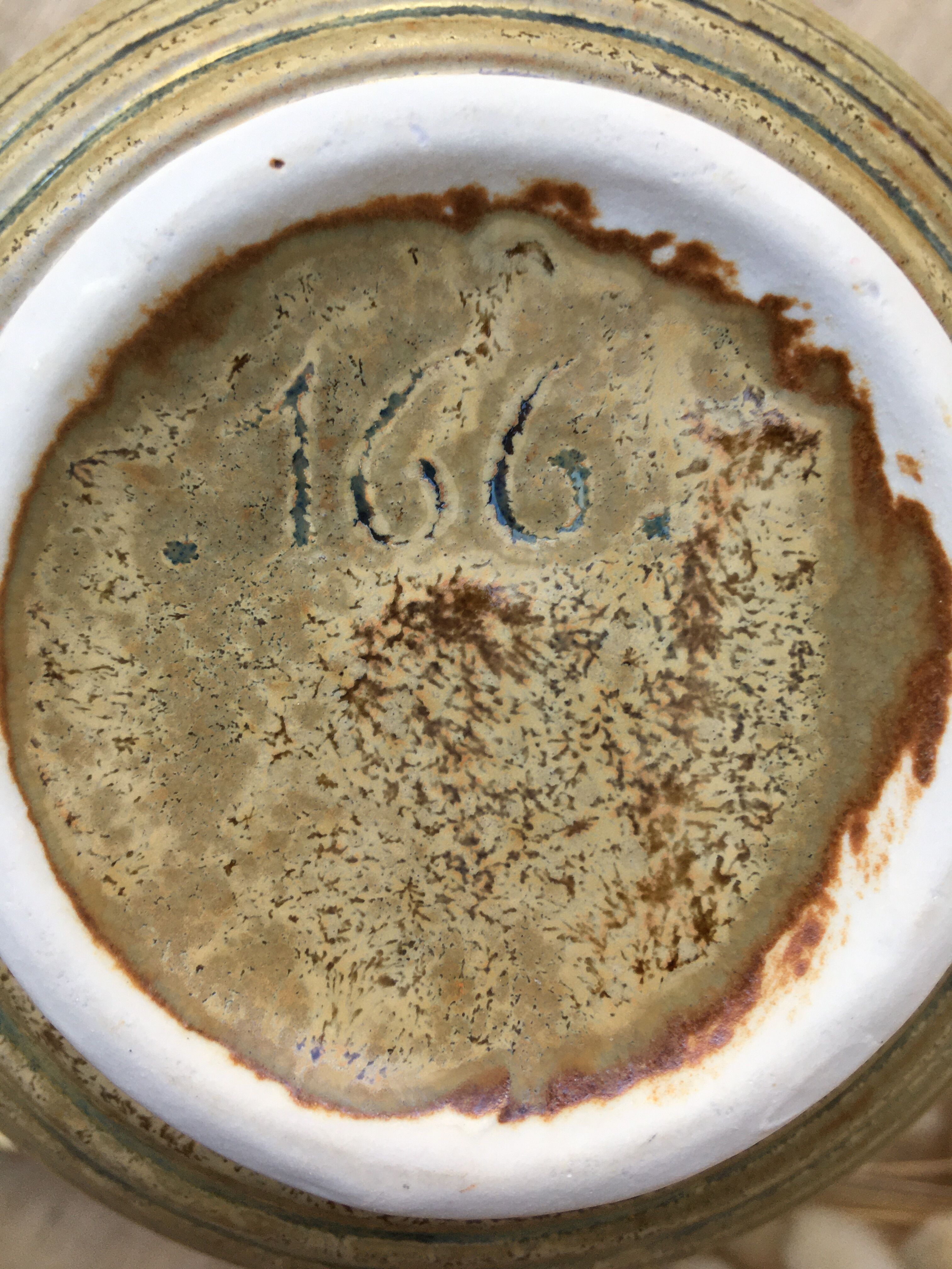 Flame blue sandstone vase