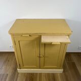 Antique butter yellow kitchen sideboard, late 19th - early 20th century.
