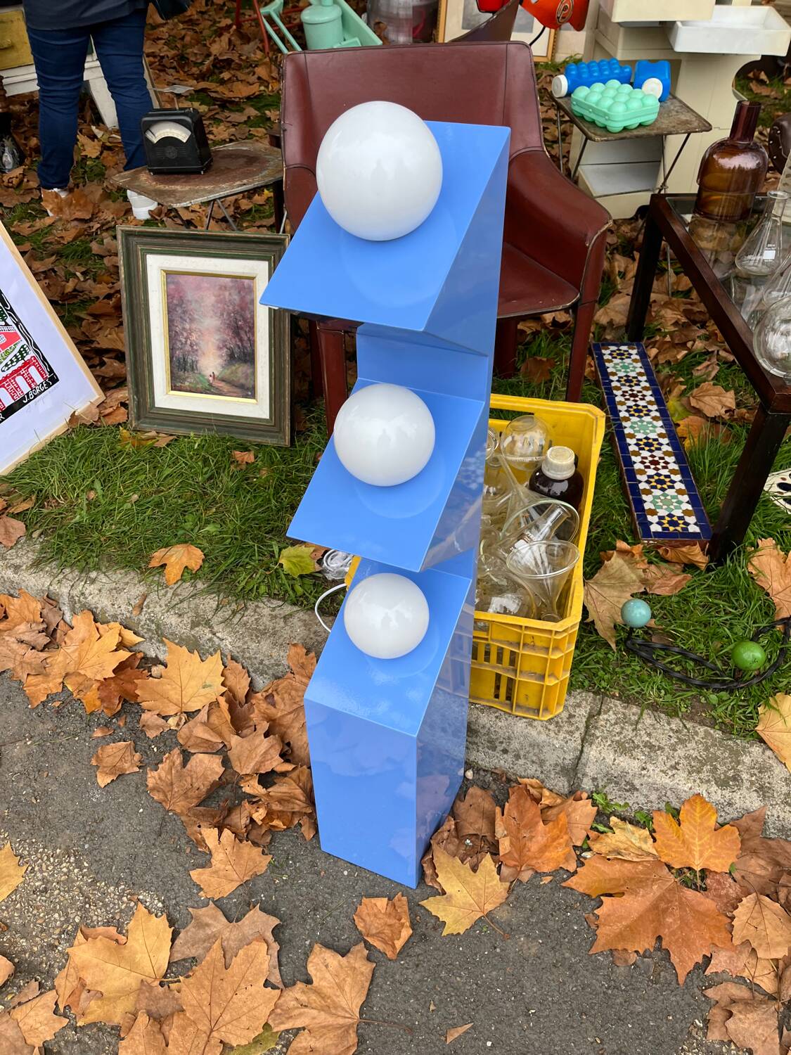 New blue Axel Chay floor lamp Monoprix