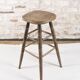 Large solid wood bar stool