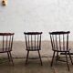 3 chaises bistrot style “menuet” Baumann années 1970 en hêtre bois ancien vintage legrand design