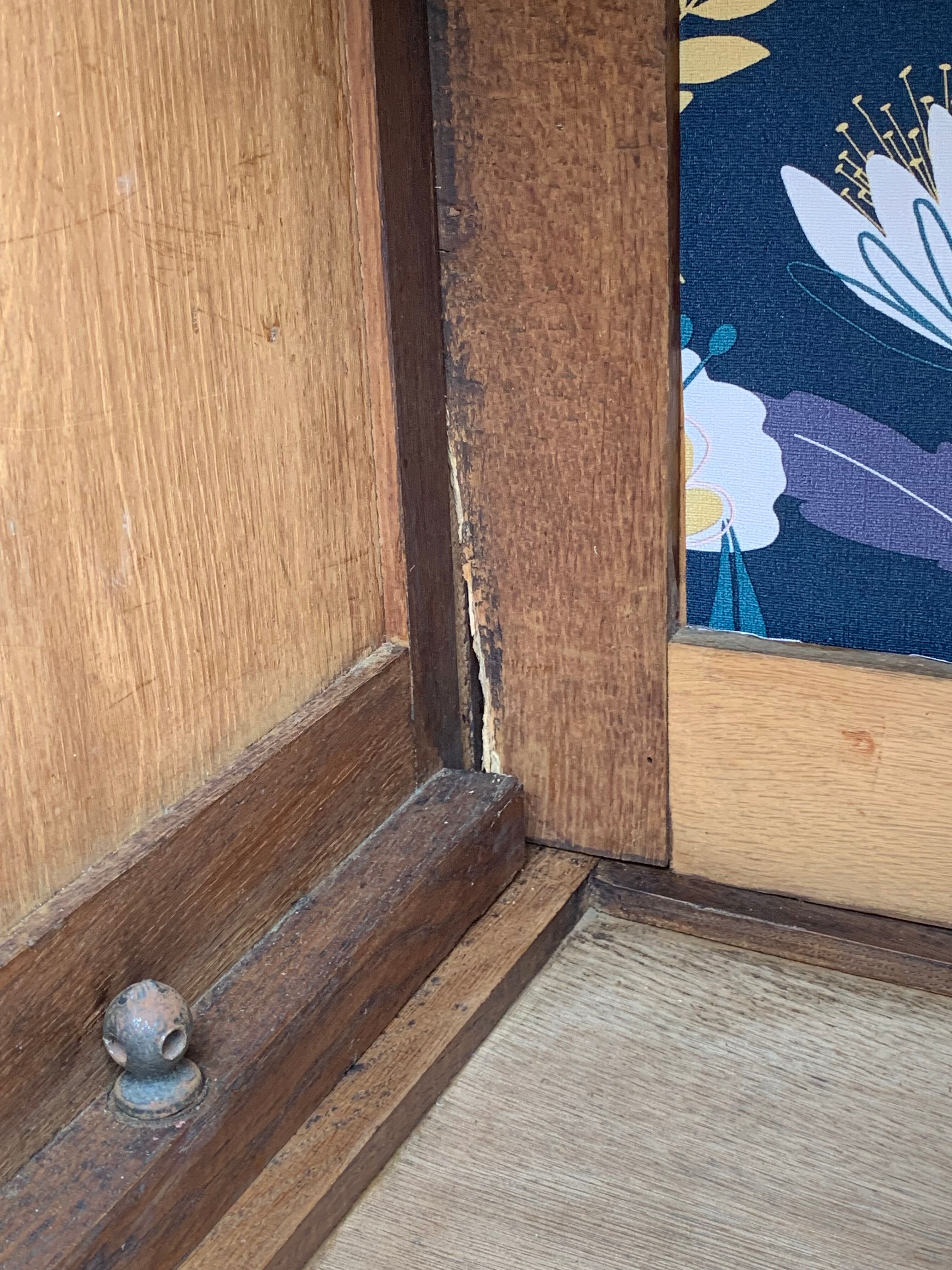 Parisian art deco wardrobe solid raw oak 1930