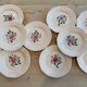 Set of 10 hand-painted plates - Sarreguemines