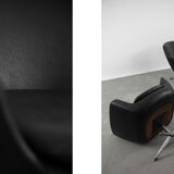 Fauteuils pivotants noirs, 1970