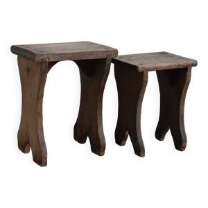 Paire de tabouret gigogne