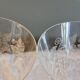 8 large Art Deco crystal glasses, grape clusters (+ 2 gifts)