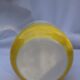 Ancien seau à glace opaline blanche et jaune