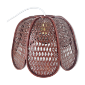 Suspension fleur bois et cannage