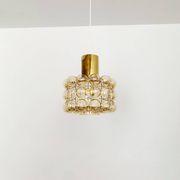 1 of 2 Large Bubble Glass Pendant Lamps by Helena Tynell for Glashütte Limb