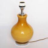 Mustard orange glass lamp base