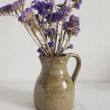 Vintage handcrafted pyrite stoneware pitcher vase