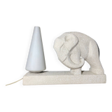 Art Deco Cubist Lamp – Primavera Workshop, Spring. Vintage Design with Elephant