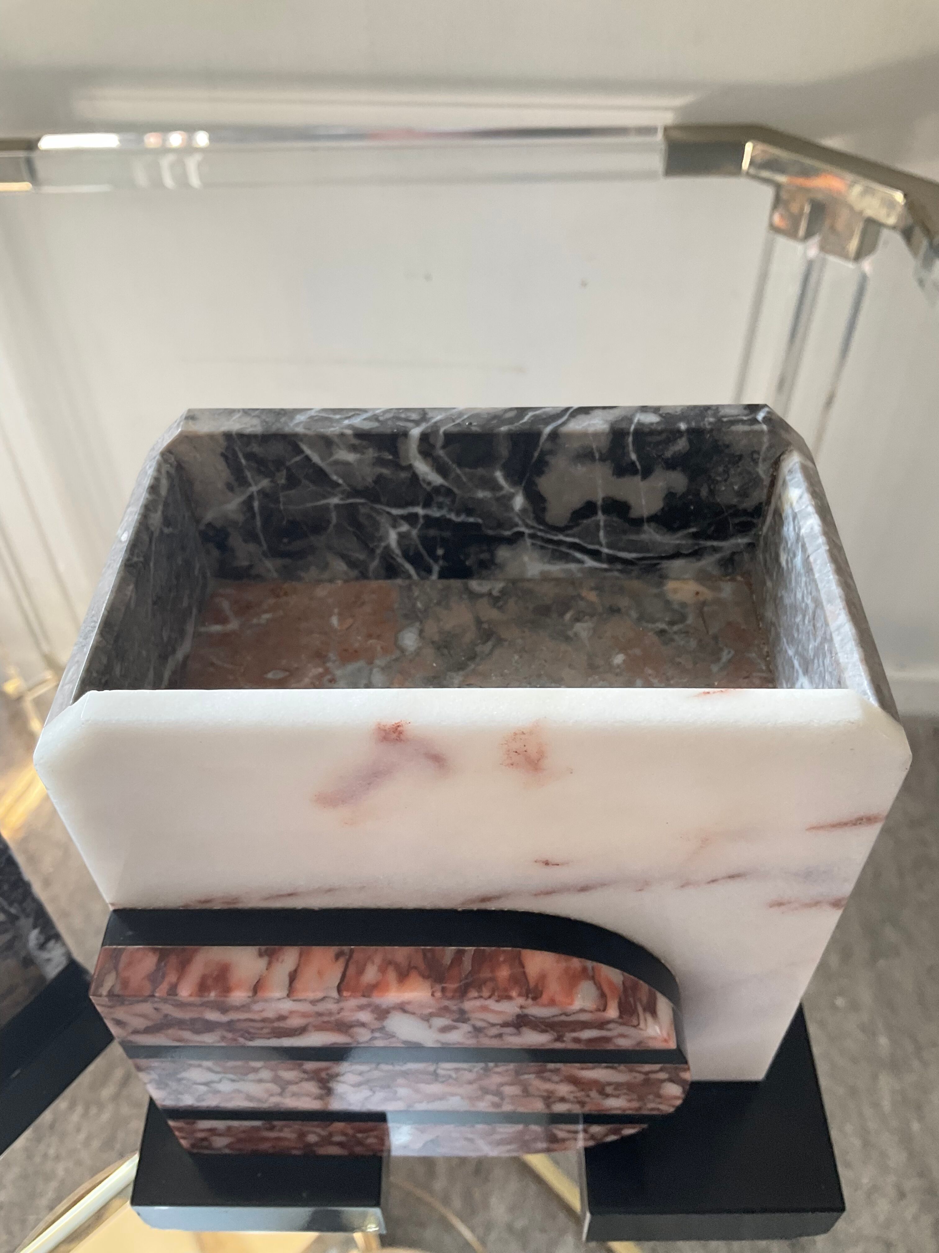 Pair of Art Deco marble bookends