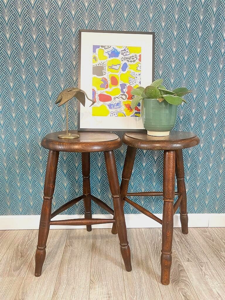 Pair of tripod stools