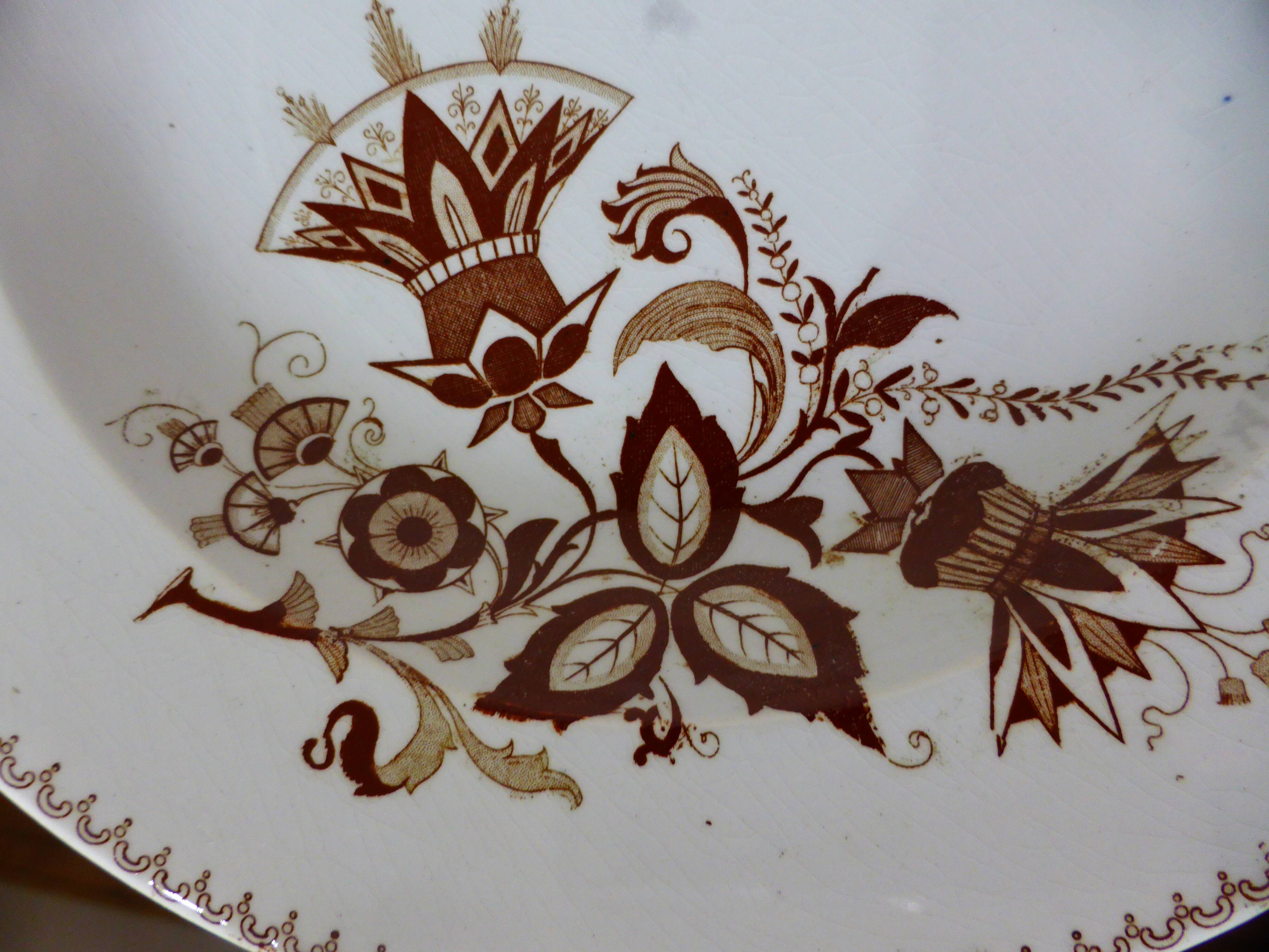 3 deep plates from Sarreguemines, Danish model 210427.