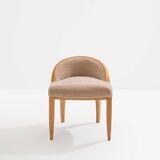 André Arbus chaise de coiffeuse en sycomore velours de mohair 1934