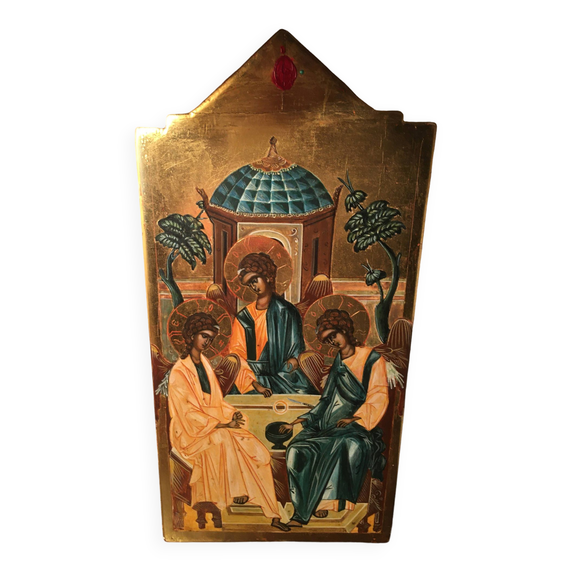 Hand painted icon on wood