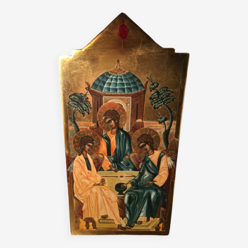 Hand painted icon on wood