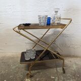 Foldable vintage bar trolley