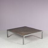 1980s Coffee table with slate stone by Hank Kwint for Metaform, Netherland