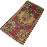 VINTAGE TURKISH PASTEL MINI RUG , 102 x 53 CM