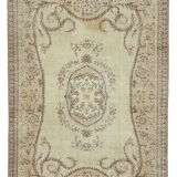 Handwoven decorative anatolian beige carpet 167 cm x 253 cm - 24927