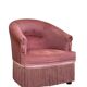 Pink velvet toad armchair 1970