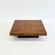 XL square coffee table by Turri in burl wood