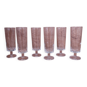 6 Transparent Cavalier Champagne Flutes Luminarc