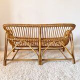 Vintage rattan sofa